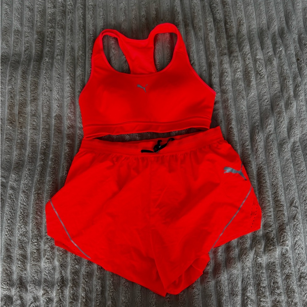 Puma Neon Red Athletic Set - NWOT